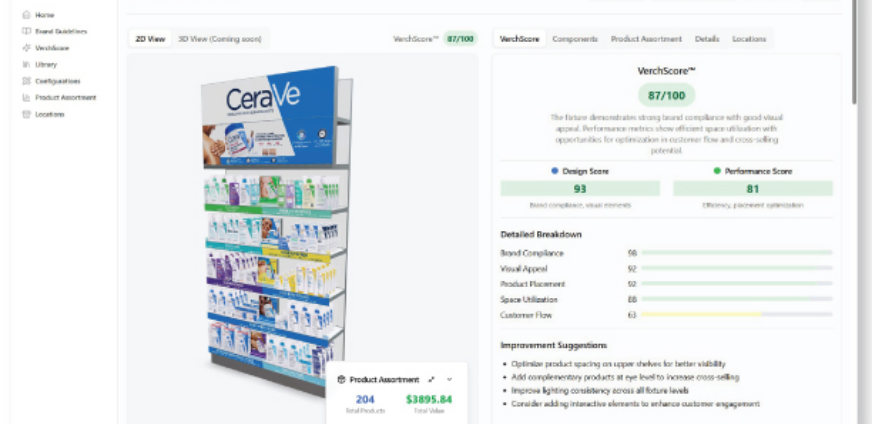 Verch AI visual merchandising platform dashboard