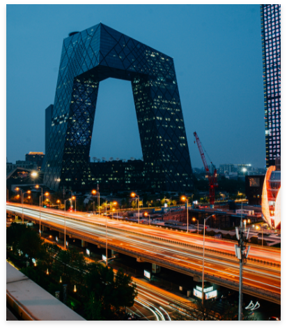 CCTV building, Beijing at night