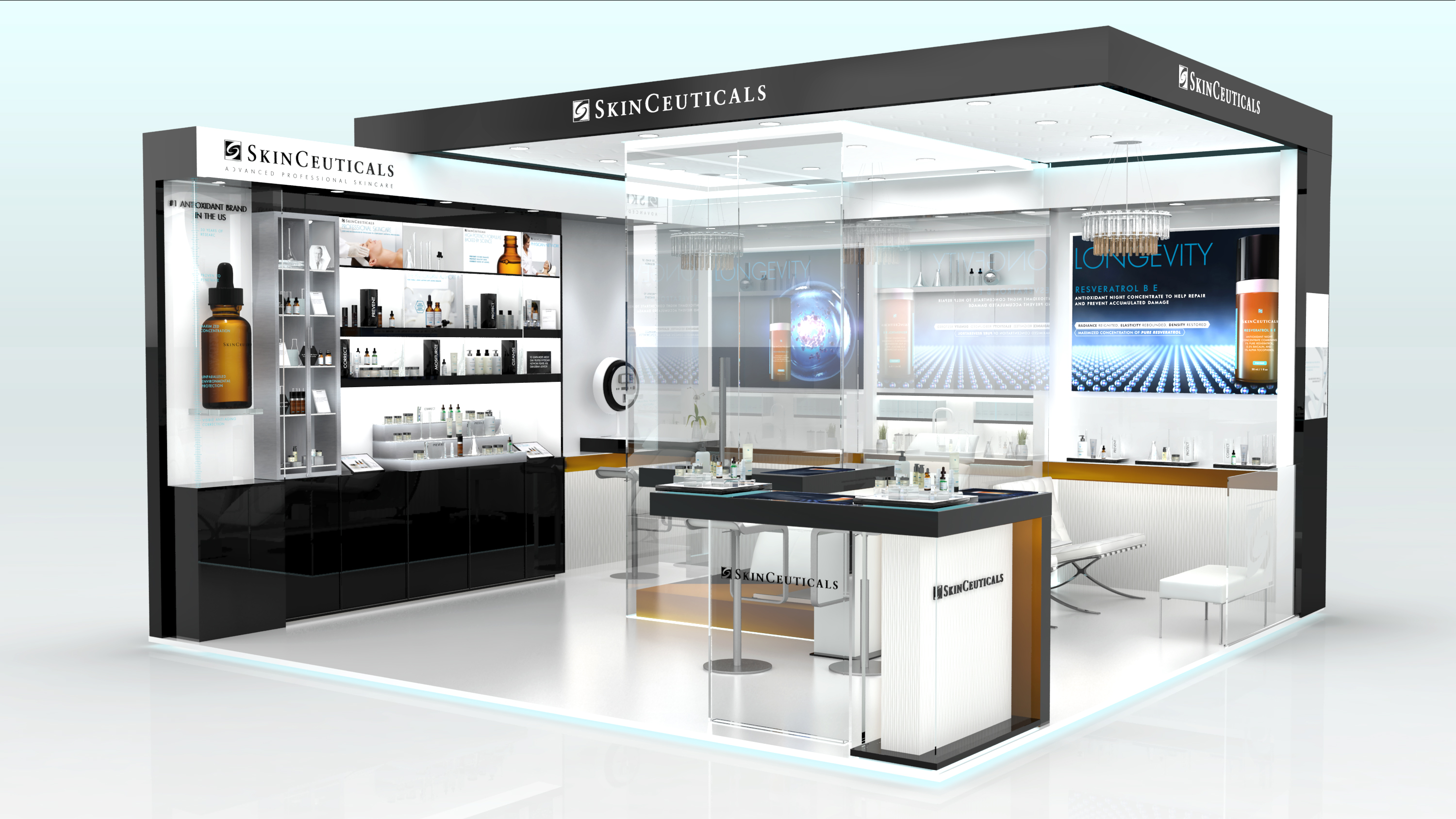 SkinCeuticals booth concept